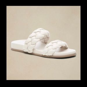Banana Republic new in box never worn white braided sandals.